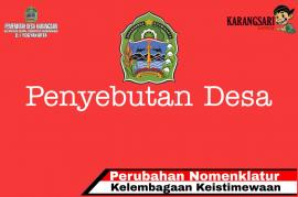 PERUBAHAN NOMENKLATUR DESA MENJADI KALURAHAN